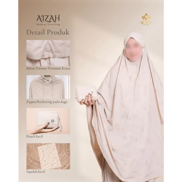 MUKENA PRAYER TRAVELLING SET AIZAH - Gambar 5