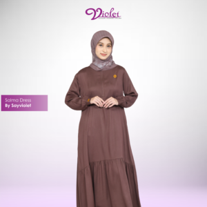 Gamis Muslim Wanita Elegan Kekinian Salma Dress By Sayviolet