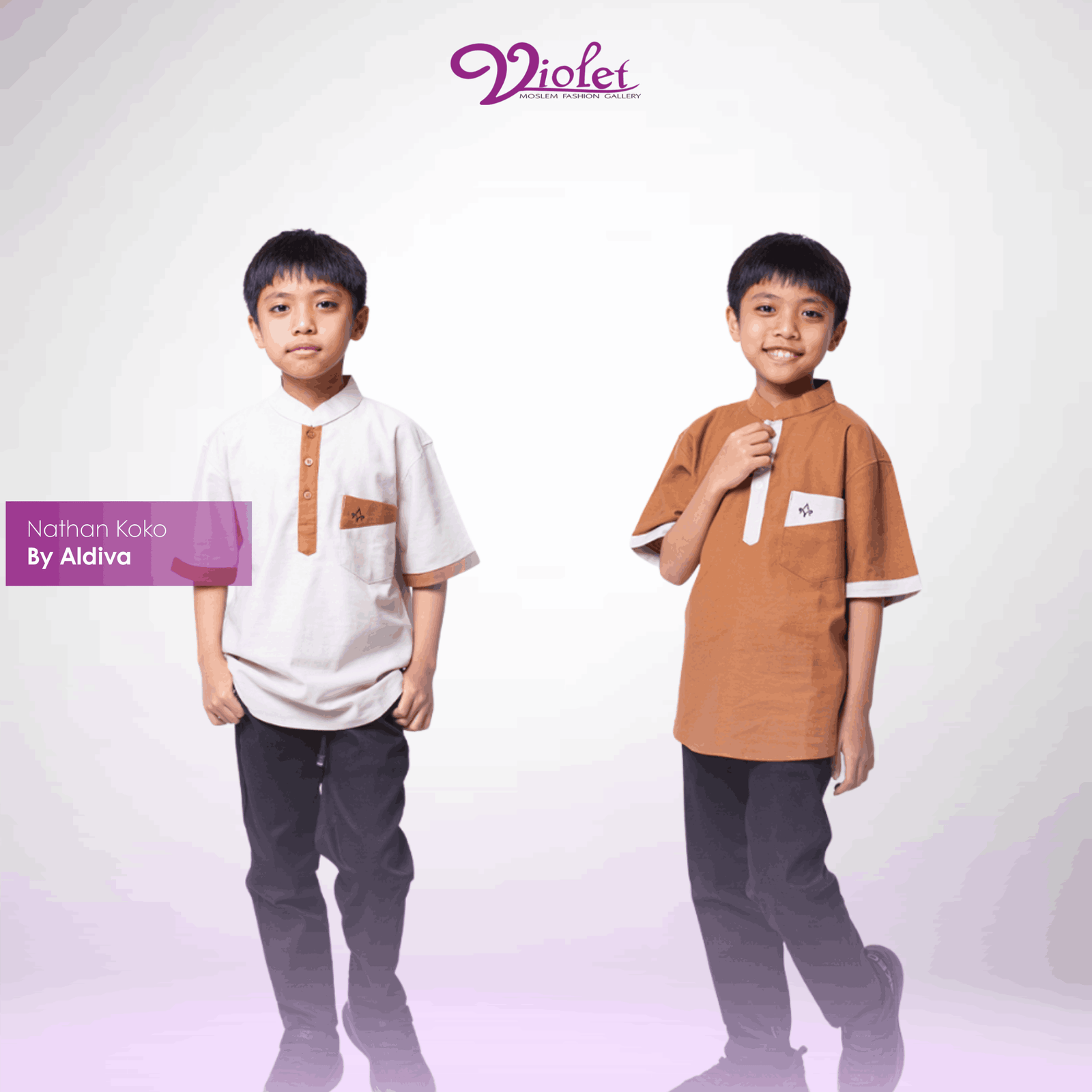 Baju Koko Set Anak Lengan Pendek Nathan By Aldiva