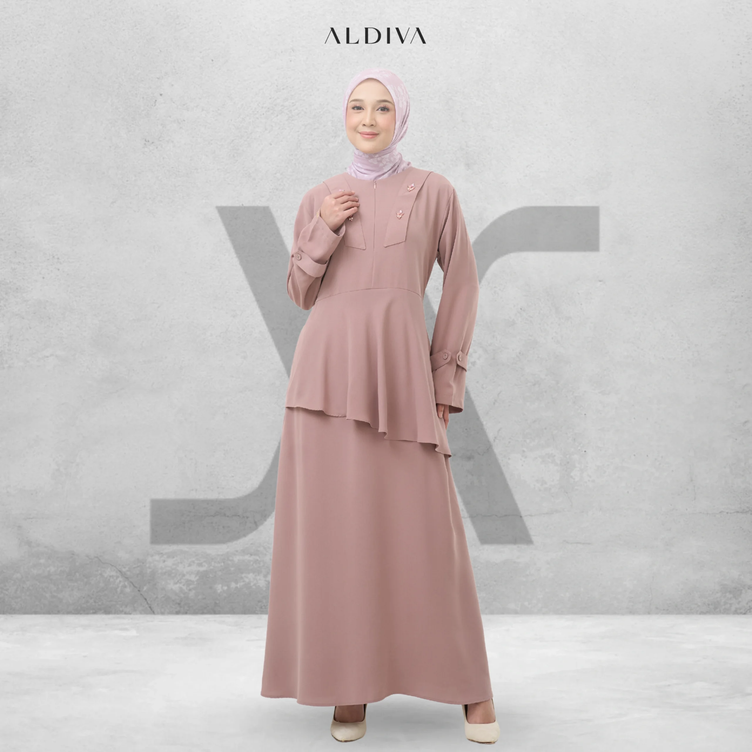 Malaysian Dress Premium Safira Dress By Aldiva - Gambar 10