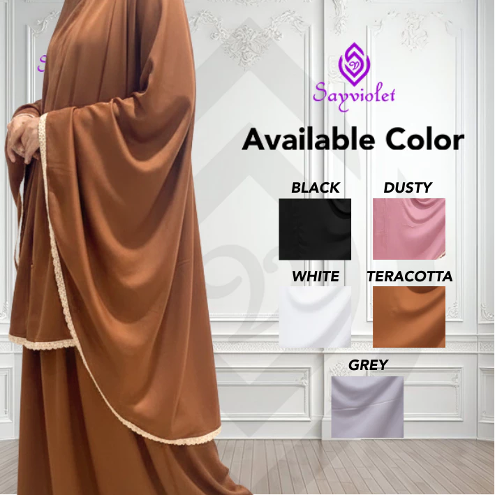 Qaireen Prayer Set Mukenah Dewasa Premiun By Sayviolet - Gambar 3
