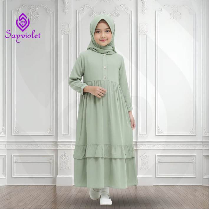 Lily Dress - Dress Anak Muslimah - By Sayviolet - Violet Gallery - Gambar 2