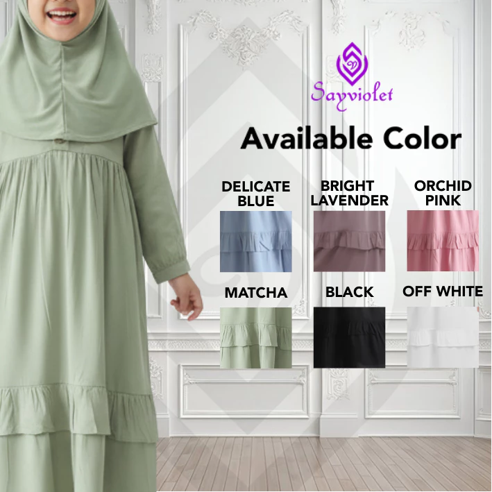 Lily Dress - Dress Anak Muslimah - By Sayviolet - Violet Gallery - Gambar 4